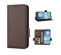 COQUE Étui pour Motorola Edge X70 Air 5G Fermeture Magnétique Latérale en Litchi (Résistante Chocs) avec Boîte à Fente Carte-Marrone