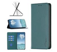 COQUE Étui pour Motorola Moto G56 Phone Case Premium Cuir Dark Magnetic 3 Card Slots Wallet, Motorola Moto G56 Protegido-Vert