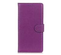 COQUE Étui pour Motorola Signature 5G, de Téléphone en Cuir de Vache Motif Litchi Classique avec Fente pour Carte Antichoc Flip Folio de Protection pour Motorola Signature 5G-Viola