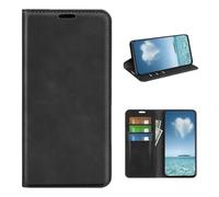 COQUE Etui pour Oppo A6 Pro 4G, de téléphone en Cuir Ultra-Mince, étui à Rabat avec Fente pour Carte, étui en Cuir pour Oppo A6 Pro 4G-Nero