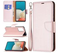 Coque Etui pour Samsung Galaxy A53 5G 6.5"", [Housse en Cuir PU Premium] [Etui à Rabat] [Pochette de Portefeuille] - or rose LZWU