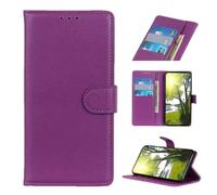 COQUE Étui pour Samsung Galaxy A56 5G, de Téléphone en Cuir de Vache Motif Litchi Classique avec Fente pour Carte Antichoc Flip Folio de Protection pour Samsung Galaxy A56 5G-Viola