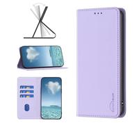 COQUE Étui pour Samsung Galaxy S25 FE Phone Case Premium Cuir Dark Magnetic 3 Card Slots Wallet, Samsung Galaxy S25 FE Protegido-Violet