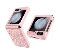 COQUE étui pour téléphone Galaxy Z Flip 6, PC Ultra-Mince avec Film intégré pour charnière, Protection complète, Étui Pliable pour Samsung Galaxy Z Flip 6 5G-Rose