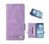 COQUE Étui pour Téléphone Portable Oppo A6x 4G,Étui de Protection à Rabat Magnétique Intégré,Conception de Fente pour Carte Oppo A6x 4G-Pourpre