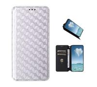 COQUE Étui pour Téléphone ZTE Nubia Neo 2 5G, à Rabat à Texture Tridimensionnelle (Antichoc), Fermeture Magnétique Foncée, en Cuir avec Fente Carte-Bianco