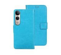 COQUE Étui pour V50 Lite, étui à rabat en cuir robuste, pour téléphone portable Vivo V50 Lite 5G, bleu clair