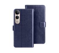 COQUE Étui pour V50 Lite, Étui à rabat en cuir robuste pour Vivo V50 Lite 5G Étui de téléphone portable - Bleu