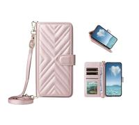 COQUE Étui pour Vivo X300 Pro 5G De Téléphone Motif Ondulé Portefeuille À Rabat Multi Cartes Vivo X300 Pro 5G-Rose