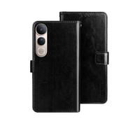 COQUE Étui pour X200 FE - Étui à rabat en cuir robuste pour Vivo X200 FE 5G - Noir