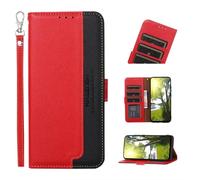 COQUE Étui pour Xiaomi 15T,Étui de Téléphone RFID Antivol avec Fente pour Carte Anti-Choc,Couvercle Folio Réversible Xiaomi 15T-Rosso