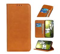 COQUE Étui pour Xiaomi 17 Pro Max,Étui de Téléphone Magnétique PU Cow Texture,Portefeuille à Rabat et Fente pour Carte,Protéger Xiaomi 17 Pro Max-Marrone