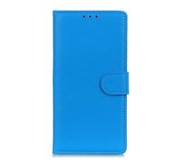 COQUE Étui pour Xiaomi Poco C71, de Téléphone en Cuir de Vache Motif Litchi Classique avec Fente pour Carte Antichoc Flip Folio de Protection pour Xiaomi Poco C71-Blu