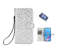 COQUE Étui pour ZTE Nubia Neo 2 5G avec Texture À Pois Et Portefeuille avec Fente pour Cartes Housse De Protection ZTE Nubia Neo 2 5G -Argent