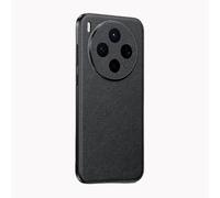 COQUE Étui Premium en Cuir pour Vivo X300 Pro, Protection Intégrale, Cache-Caméra Surélevé Anti-Rayures pour Vivo X300 Pro-Noir