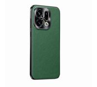 COQUE Étui Premium en Cuir Véritable pour Oppo Find X9, Protection Intégrale, Cache-Caméra Métallique Surélevé pour Oppo Find X9-Vert