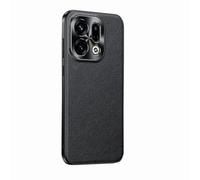 COQUE Étui Premium en Cuir Véritable pour Oppo Find X9, Protection Intégrale, Cache-Caméra Métallique Surélevé pour Oppo Find X9-Noir