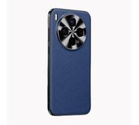 COQUE Étui Premium en Cuir Véritable pour Vivo X300 Pro, Protection Intégrale, Cache-Caméra Métallique Surélevé pour Vivo X300 Pro-Bleu