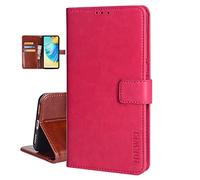 COQUE Étui Realme 8i/RMX3151, Housse Silicone Bumper Cuir Portefeuille Flip Case Cartes Magnétique Fermeture Titulaire Portefeuille Couverture pour Realme 8i/RMX3151-Rose