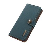 COQUE étui Redmi Note 15 Pro,Housse téléphone antivol RFID en Cuir de Vache avec Fentes Cartes Antichoc de Protection Flip Folio pour Xiaomi Redmi Note 15 Pro-Vert