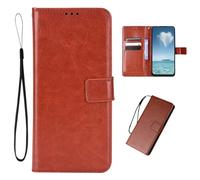 COQUE Étui Xiaomi Poco X8 Pro,Étui magnétique pour téléphone Portefeuille à Fente pour Carte Crazy Horse, étui à Rabat pour Xiaomi Poco X8 Pro-Marrone