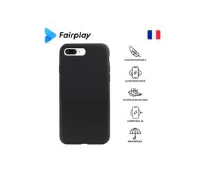 Coque FairPlay en silicone liquide iPhone 7/8 noir