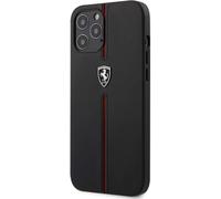 Ferrari FEOMSHCP12LBK Hors Piste Etui en cuir et nylon, noir - iPhone 12 Pro Max