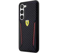 coque Ferrari pour Samsung Galaxy S23+ en carbone noir