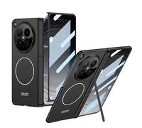 COQUE Find N6 étui de Protection avec Film HD, charnière magnétique complète avec Support, Anneau magnétique intégré Compatible étui de Chargement sans Fil pour Oppo Find N6-Noir