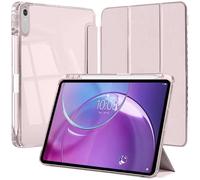 Coque Folio pour Lenovo Idea Tab Pro Gen 2 Tablette 13 Pouces 2026 Rose | Housse Étui avec Porte Lenovo Tab Pen Pro Bord TPU Doux Dos Transparent Socle Fin Antichoc Antichute Légère Découpes Précises