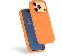 Force Case Coque en silicone iPhone 17 Pro Compatible MagSafe Antichoc 2m Orange
