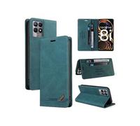 Coque FOXDOCK pour Realme 8i protection magnétique anti-chocs, blocage RFID, rabat en cuir, avec fente pour carte et support, compatible avec Realme