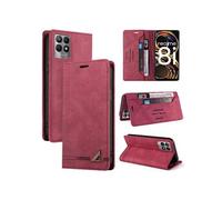 Coque FOXDOCK pour Realme 8i protection magnétique anti-chocs, blocage RFID, rabat en cuir, avec fente pour carte et support, compatible avec Realme