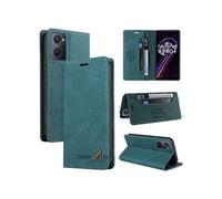 Coque FOXDOCK pour Realme 9i protection magnétique anti-chocs, blocage RFID, rabat en cuir, avec fente pour carte et support, compatible avec Realme