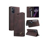 Coque FOXDOCK pour Realme 9i protection magnétique anti-chocs, blocage RFID, rabat en cuir, avec fente pour carte et support, compatible avec Realme