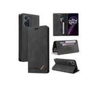 Coque FOXDOCK pour Realme 9i protection magnétique anti-chocs, blocage RFID, rabat en cuir, avec fente pour carte et support, compatible avec Realme