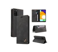 Coque FOXDOCK pour Samsung Galaxy A03S protection magnétique anti-chocs, blocage RFID, rabat en cuir, avec fente pour carte et support, compatible