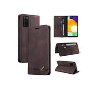 Coque FOXDOCK pour Samsung Galaxy A03S protection magnétique anti-chocs, blocage RFID, rabat en cuir, avec fente pour carte et support, compatible