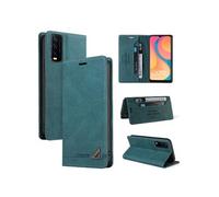 Coque FOXDOCK pour VIVO Y20s protection magnétique anti-chocs, blocage RFID, rabat en cuir, avec fente pour carte et support, compatible avec VIVO