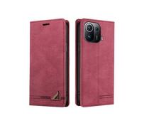 Coque FOXDOCK pour Xiaomi 11 Pro 5G protection magnétique anti-chocs, blocage RFID, rabat en cuir, avec fente pour carte et support, compatible avec