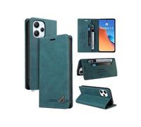 Coque FOXDOCK pour Xiaomi POCO M6 Pro 5G protection magnétique anti-chocs, blocage RFID, rabat en cuir, avec fente pour carte et support, compatible