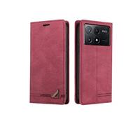 Coque FOXDOCK pour XIAOMI POCO X6 Pro protection magnétique anti-chocs, blocage RFID, rabat en cuir, avec fente pour carte et support, compatible