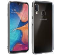 Coque Galaxy A20e Silicone Souple et Film Ecran Verre Trempé 9H Transparent