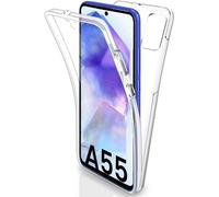Coque Galaxy A55, Galaxy A55 5g, Coque De Téléphone Ultra Fine À 360° Protection Complète Sans Points Silicone Tpu Fin Avant Et Arrière Transparent Pour Samsung A55 5g Transparent