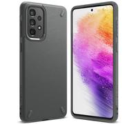 Coque Galaxy A73 Onyx grise, durable et flexible