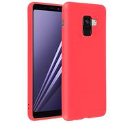 Coque Galaxy A8 Coque Soft Touch Silicone Gel Souple Forcell - Rouge Pastel