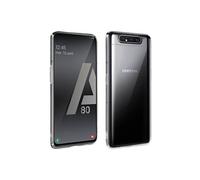 Coque Galaxy A80 Silicone Souple et Film Ecran Verre Trempé 9H Transparent