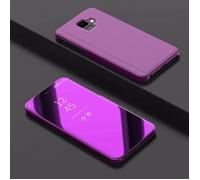 Coque Galaxy J6 Plus Housse Étui Miroir Flip Avec Stand Fonction Protection Cover Pour Samsung Galaxy J6 Plus 2018 - Violet