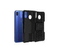 Coque Galaxy M20 Protection Hybride Rigide Souple Support Vidéo Noir