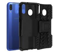 Coque Galaxy M20 Protection Hybride Rigide Souple Support Vidéo Noir
